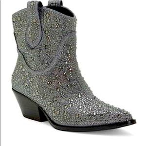 Jessica Simpson Crystal Sparkling Western Boot